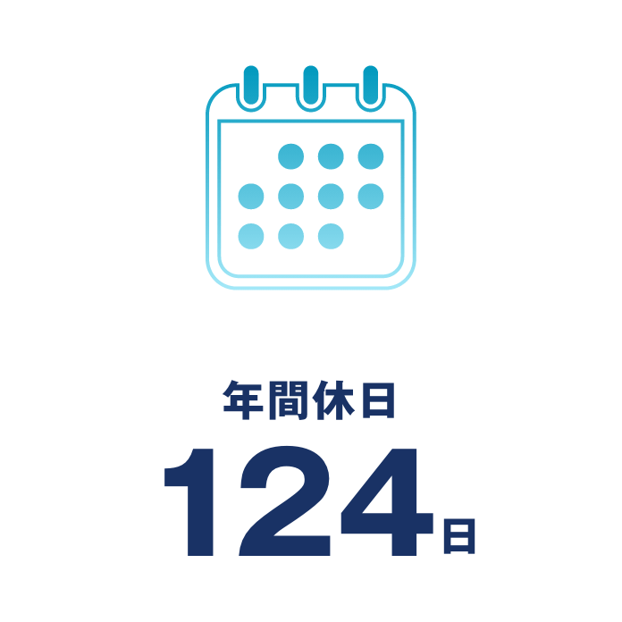 年間休日124日