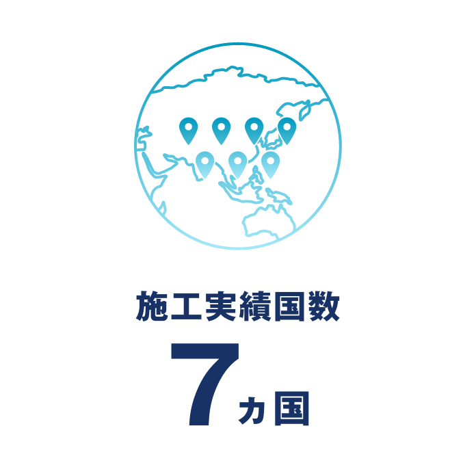 施工実績国数7カ国