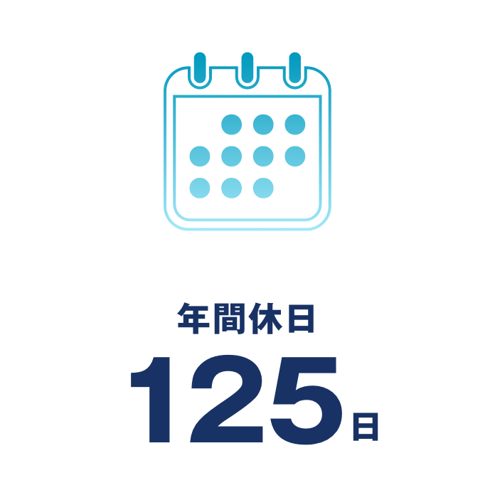 年間休日125日